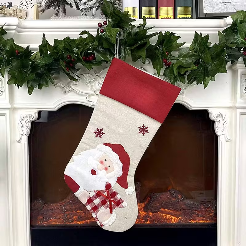 Large Christmas Sock Set - 47 Cm With Santa, Snowman And Penguin Designs — image 6