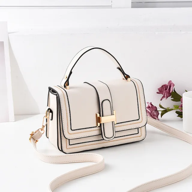 Female Foreign Style Crossbody Bag Korean Version One Shoulder Feeling Small Square White - Shop at LoveMi