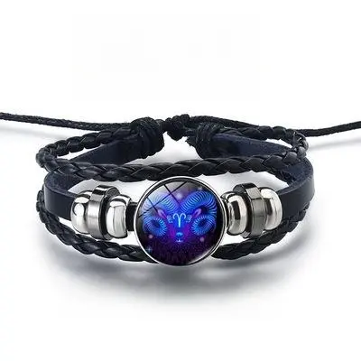12 Constellations Luminous Bracelet Fashion Nightlight Punk Style Starry Sky