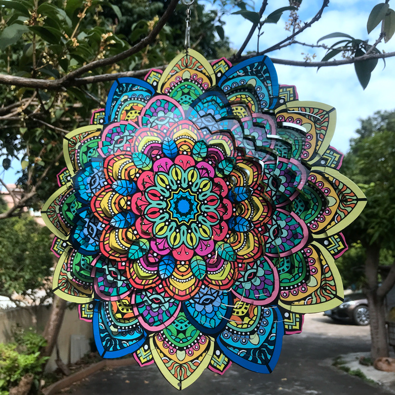 Sacred Geometry Wind Spinner– 3D Datura Frequency Wind Chime
