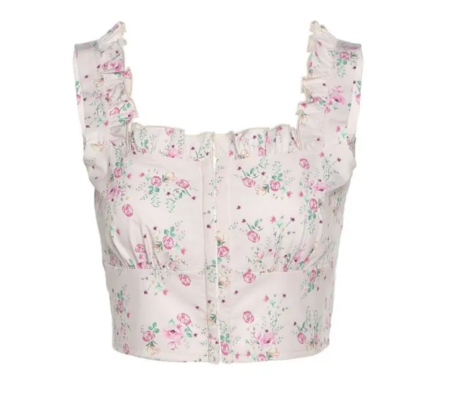 Printed Panel Navel Suspender Vest As Seen S - Shop at LoveMi