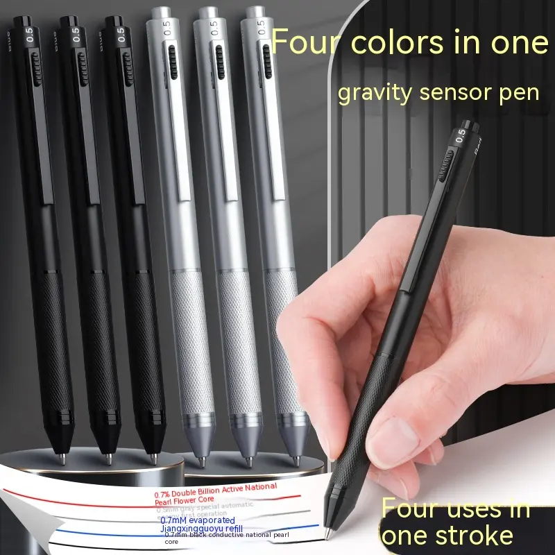 Gravity Induction Pen Press Metal Gel Ballpoint