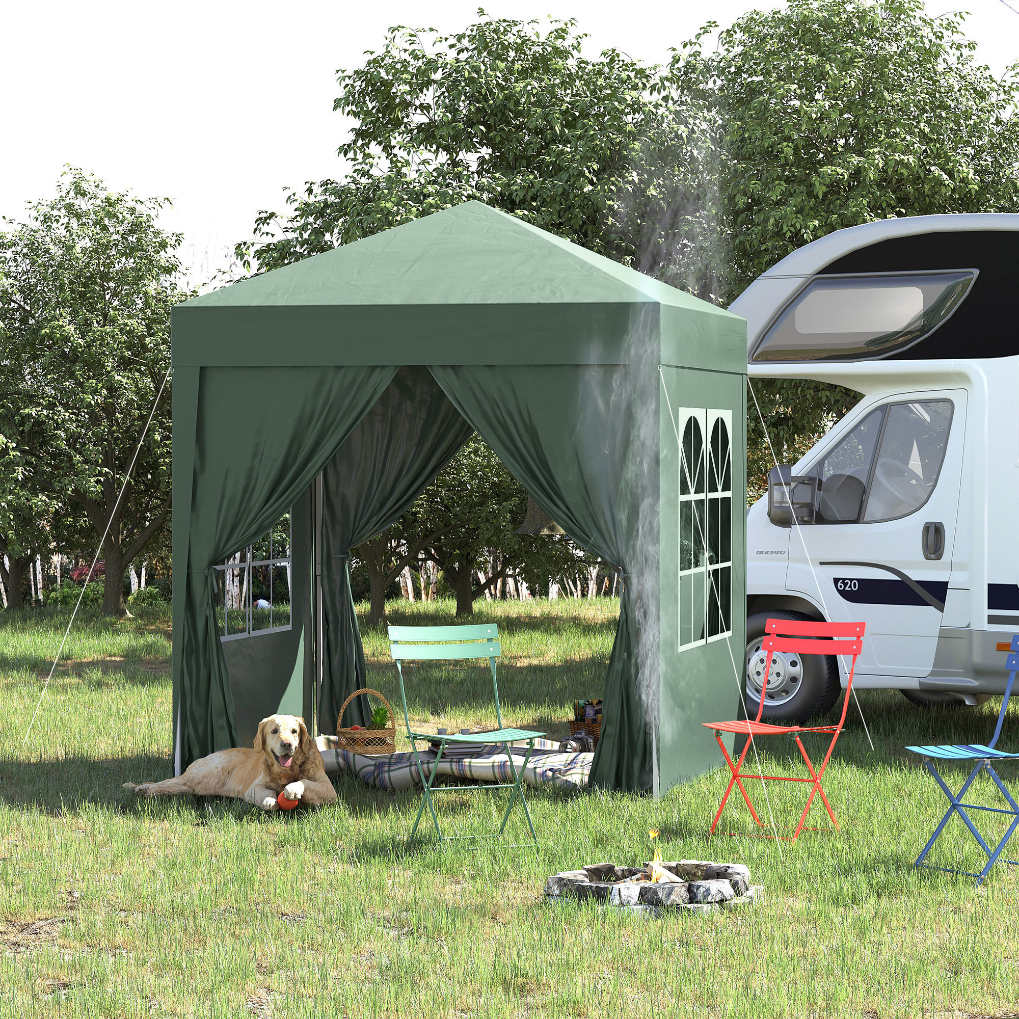 2 X 2-meter Garden Pop-up Pavilion, Wedding Party Tent, Waterproof Sunshade — image 5