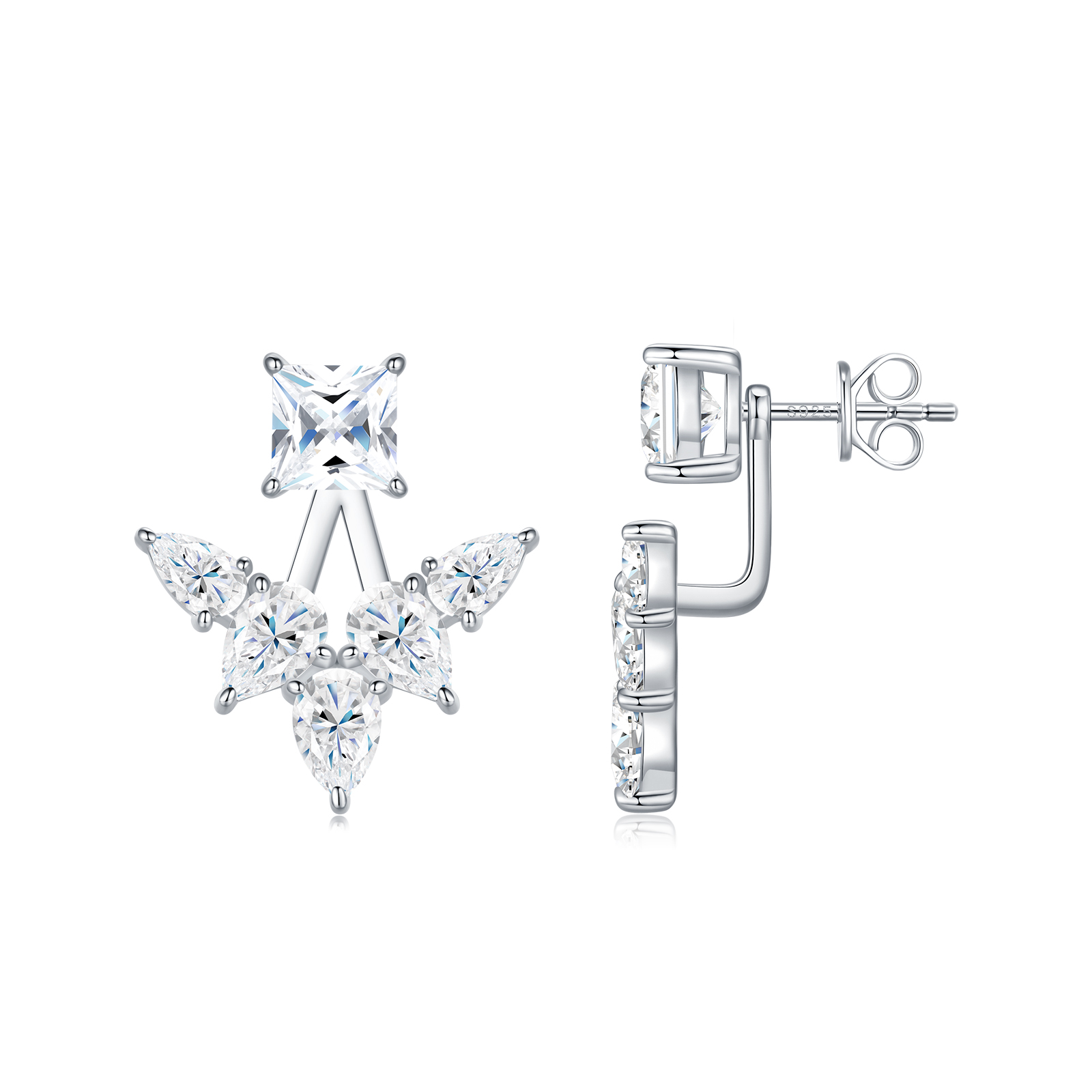 Luksuslik minimalistlik Moissanite kõrvarõngakomplekt