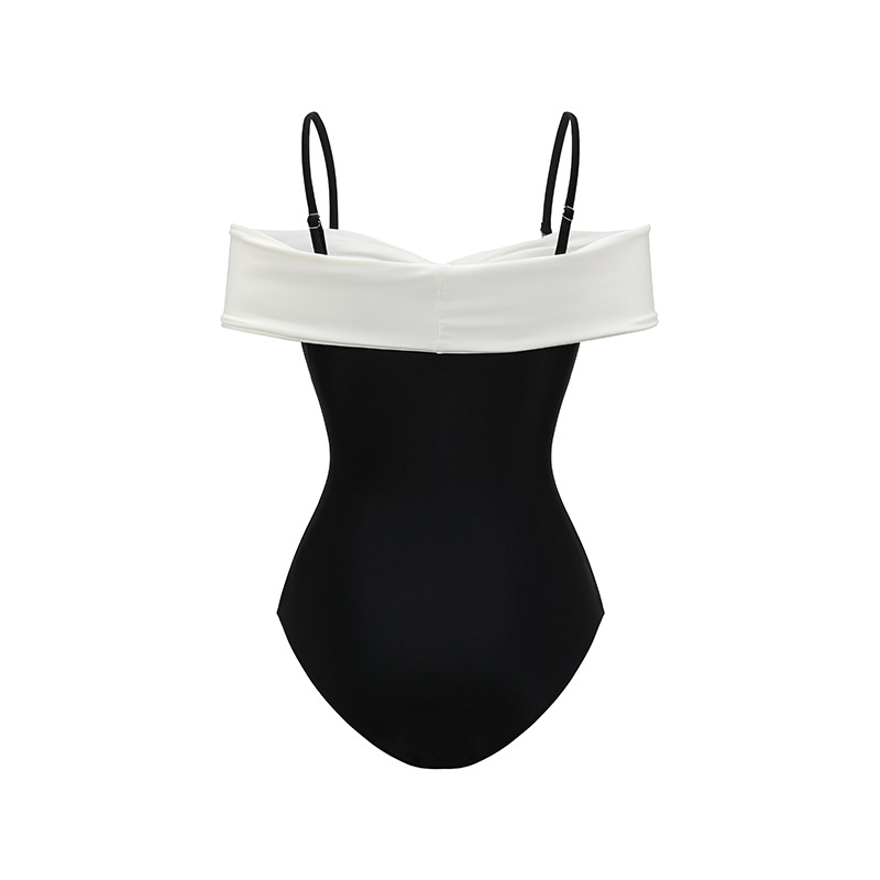 French Vintage Bow One Piece Swimsuit
