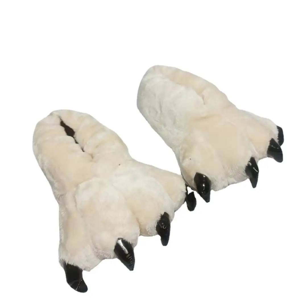Dinosaur Paw Cotton Slippers Cartoon Couple Bag Heel Warm Shoes