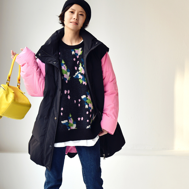 Personalized Tie-dye Printed Crew Neck Sweater Mid-length