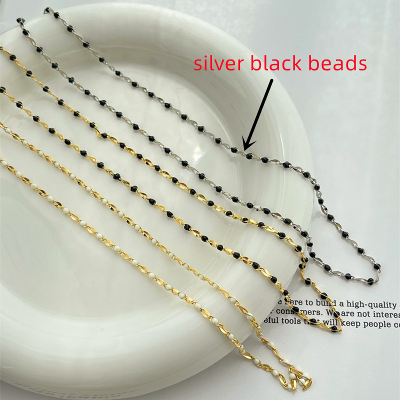 Ins Style Women's Simple And Extremely Fine Enamel Glaze Niche Necklace