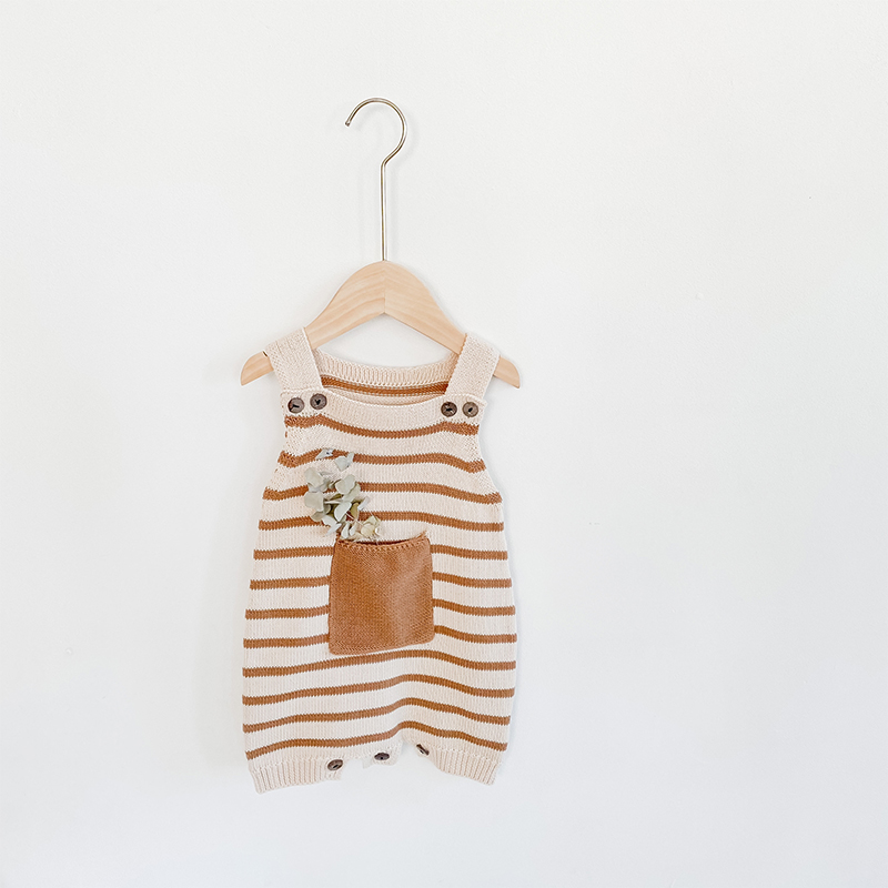 Baby Knitted Siamese Fart Climbing Clothes Cotton Sling