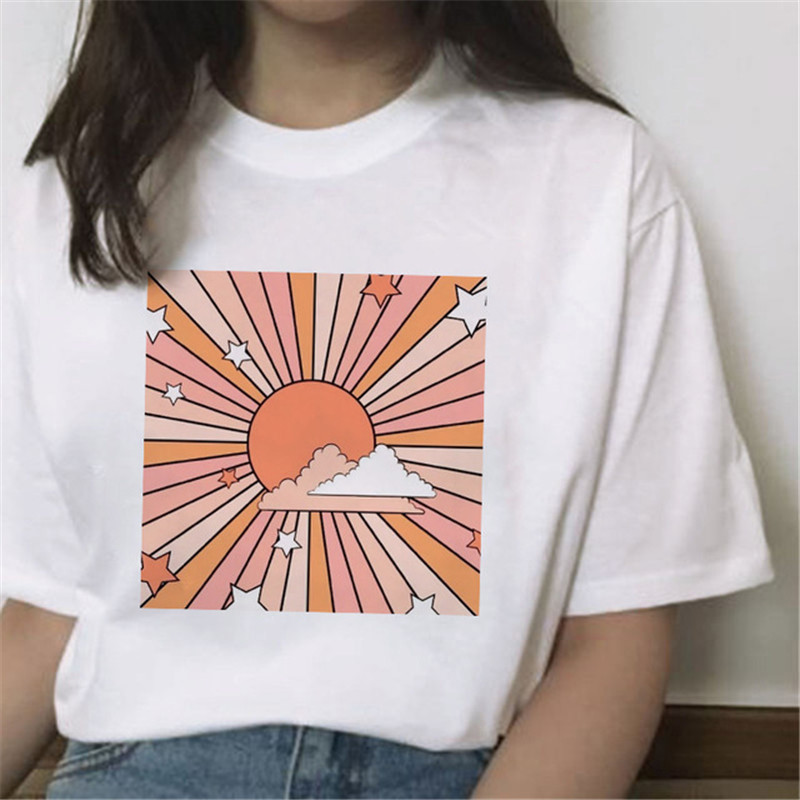 Title 4, Wave sun print couple T-shirt