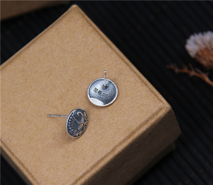 Palace Vintage Round S990 Pure Silver Ladies Earrings