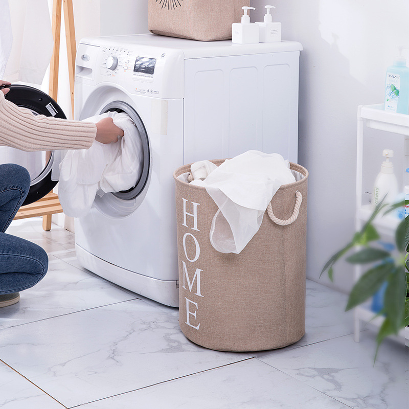 New Dirty Clothes Hamper Cotton And Linen Storage Bucket