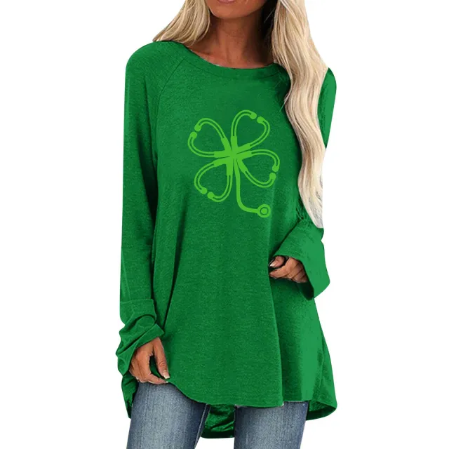 Cotton Fabric Gradient Round Neck Long Sleeved Women's Clothing Lxt22121705 - Shop at LoveMi