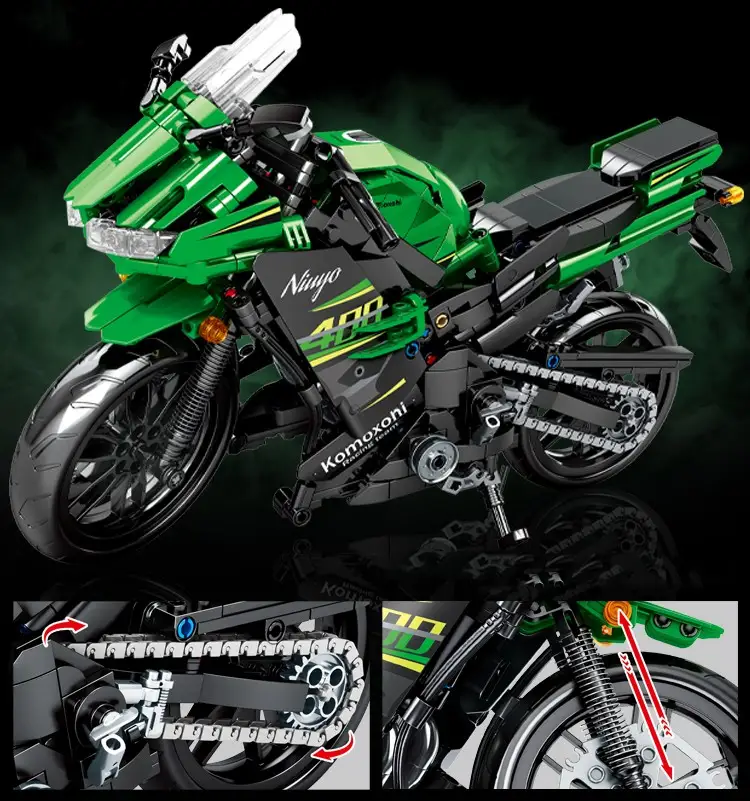 Children's Motorcycle Building Block Model Ornaments