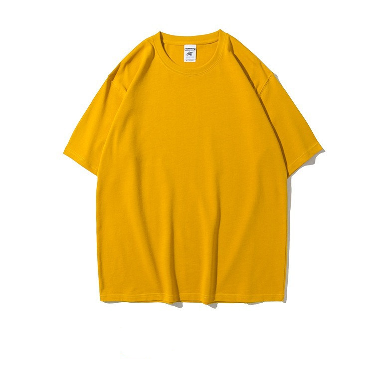 Work Clothes Embroidery Loose Round Neck Cotton Men's Short-sleeved T-shirt