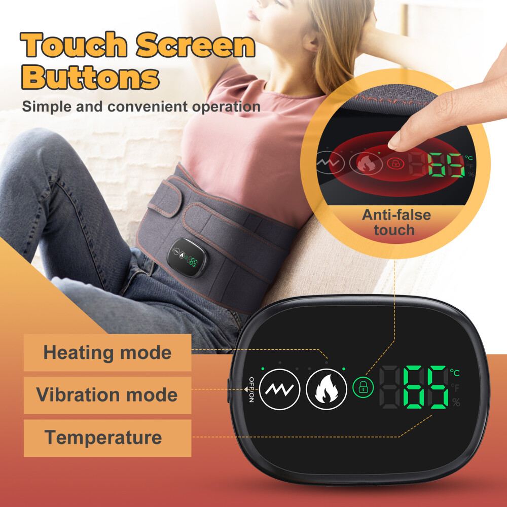 Electric Infrared Heated Waist Belt Vibration Massage For Lower Back Pain Relief — image 12