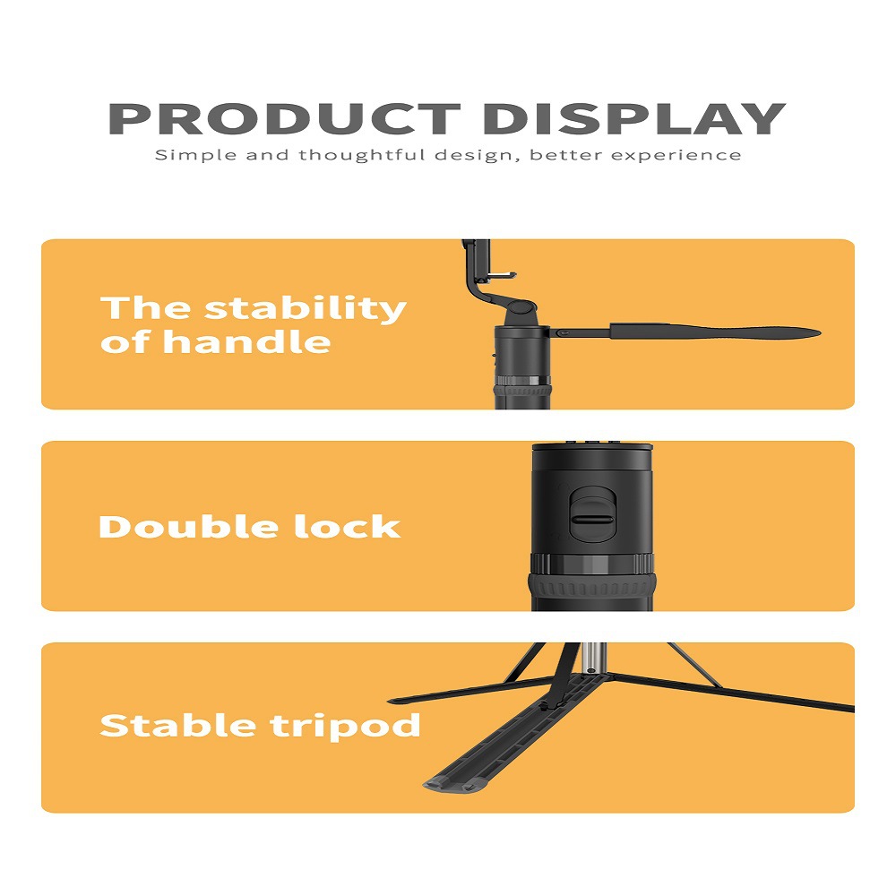 Compatible with Apple, Bluetooth Wireless Selfie Stick Tripod Foldable Monopod - Image 4