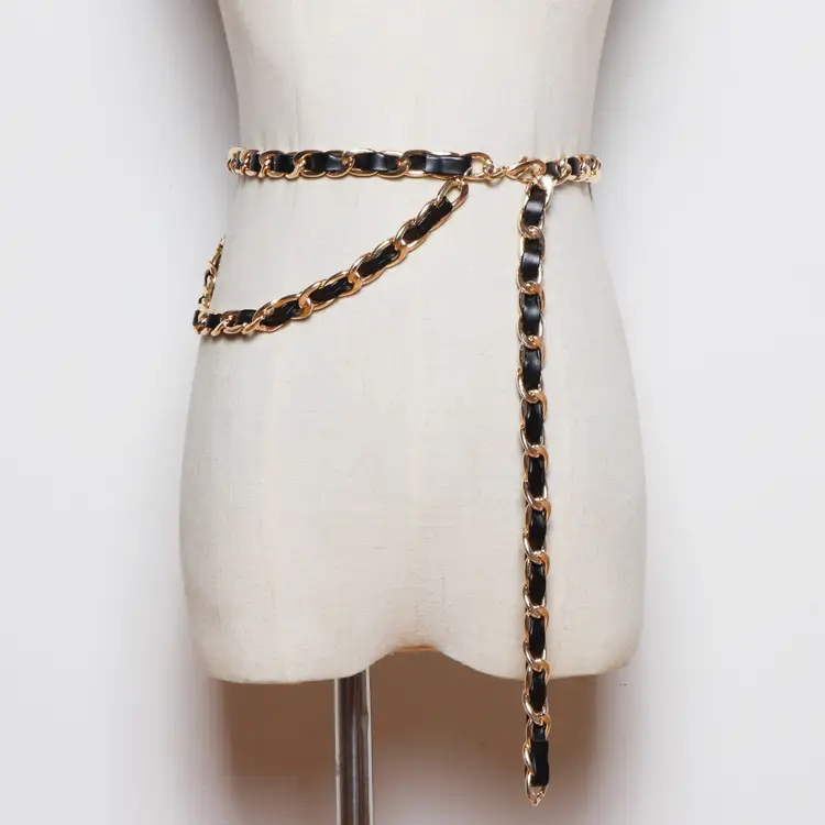 Woven Waist Chain Women's Fine Decorative Dress Simple And Versatile Korean Fashion Sweater Suit Waist Belt With Skirt