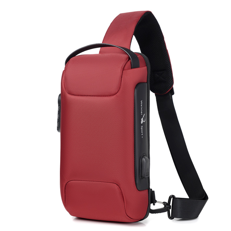 Men's Waterproof USB Anti-Theft Sling Bag – Oxford Crossbody Functional Travel C - Picture 15 of 15