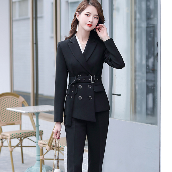 Women's Fashion Simple Solid Color Long Sleeve Suit