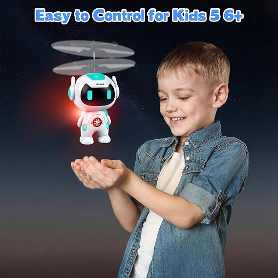 Hand-Controlled Flying Robot Ball Toy, Mini Drone For Kids