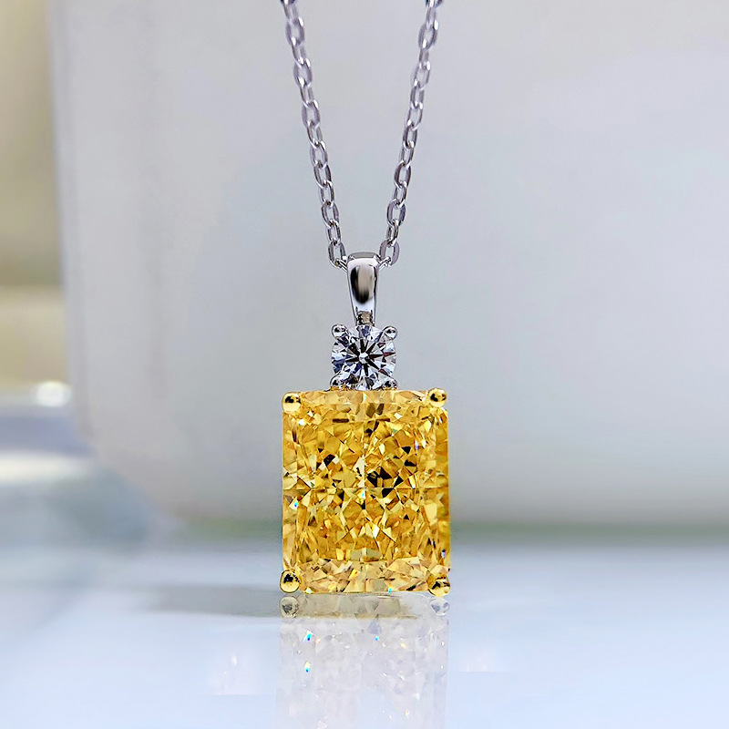 European And American Water Wave Chain Yellow Flower Necklace
