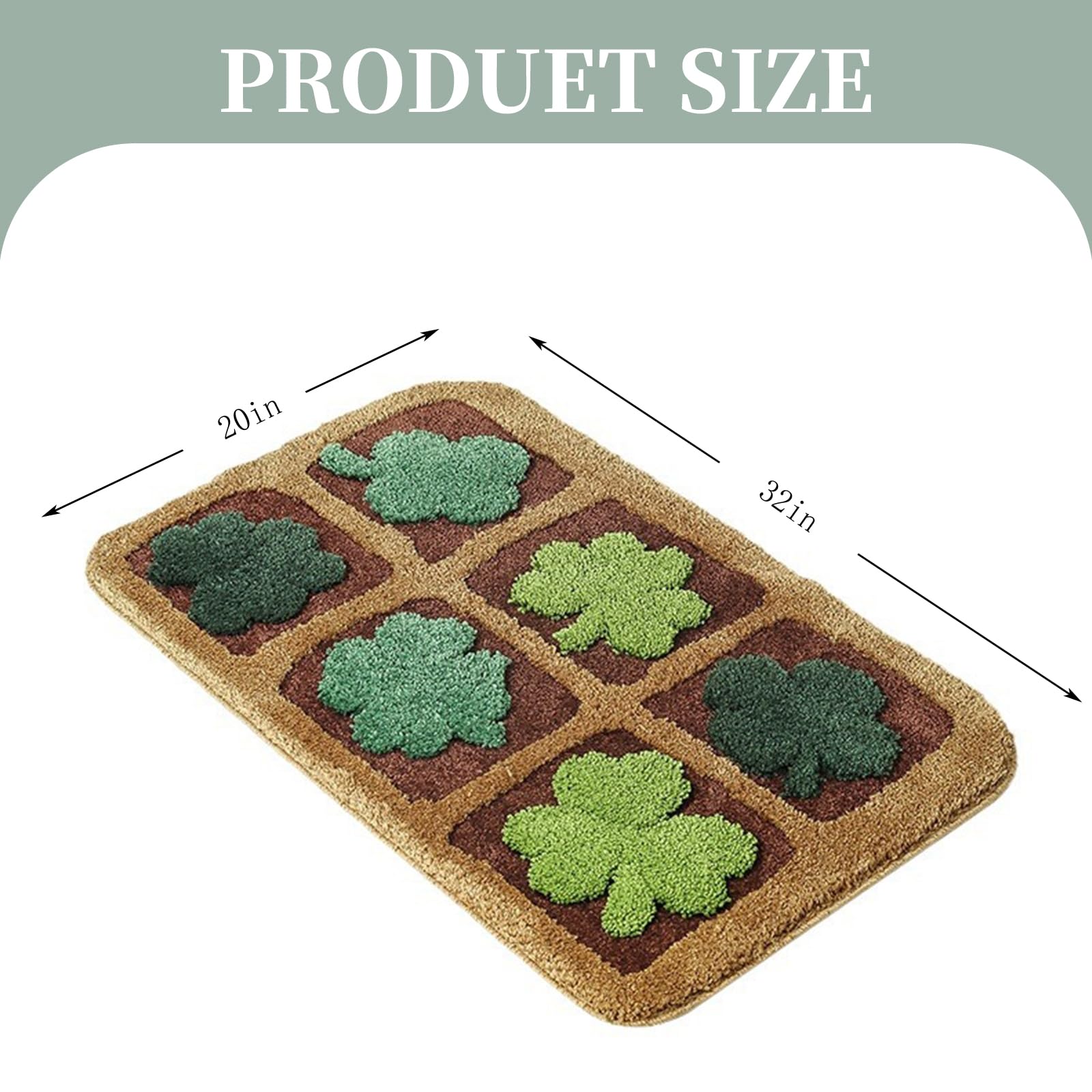 Colorful Area Rug for Bedroom – Non-Slip Absorbent Bathroom Floor Mat, Washable Small Shower Rug - Image 2