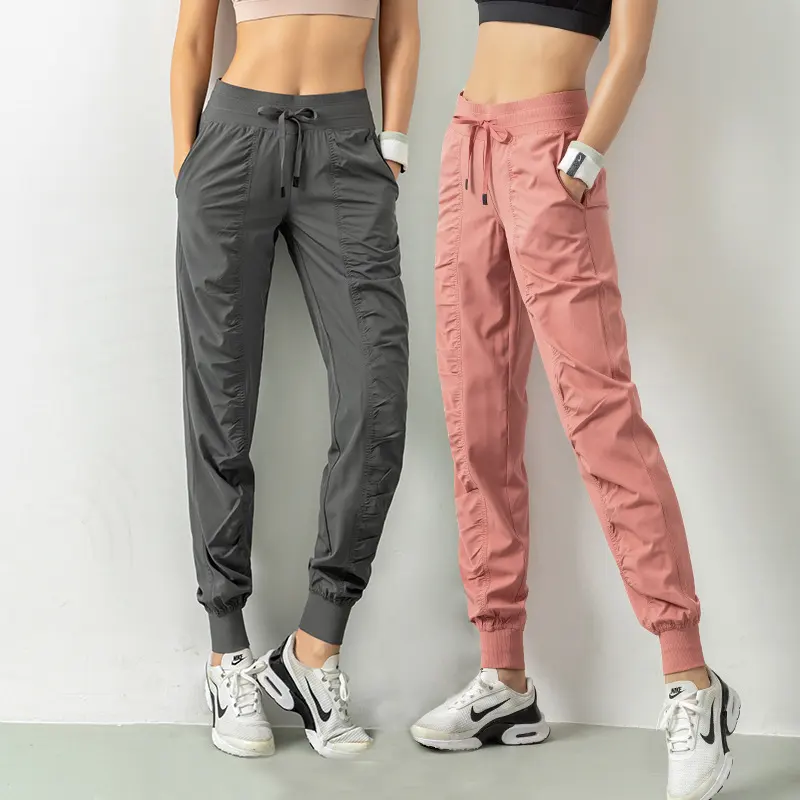 Fashion Casual Sports Pants for Women Loose Legs Drawstring