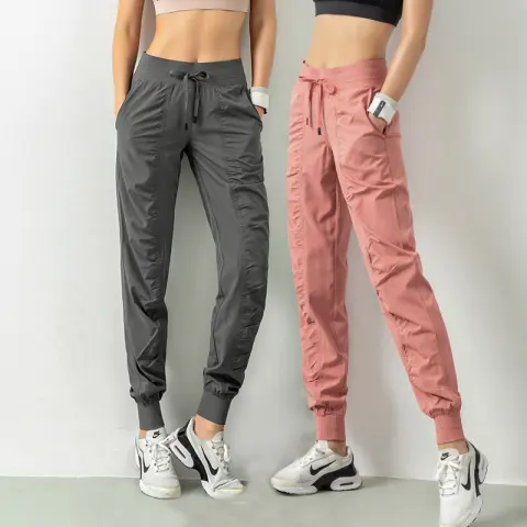 Fashion Casual Sports Pants for Women Loose Legs Drawstring