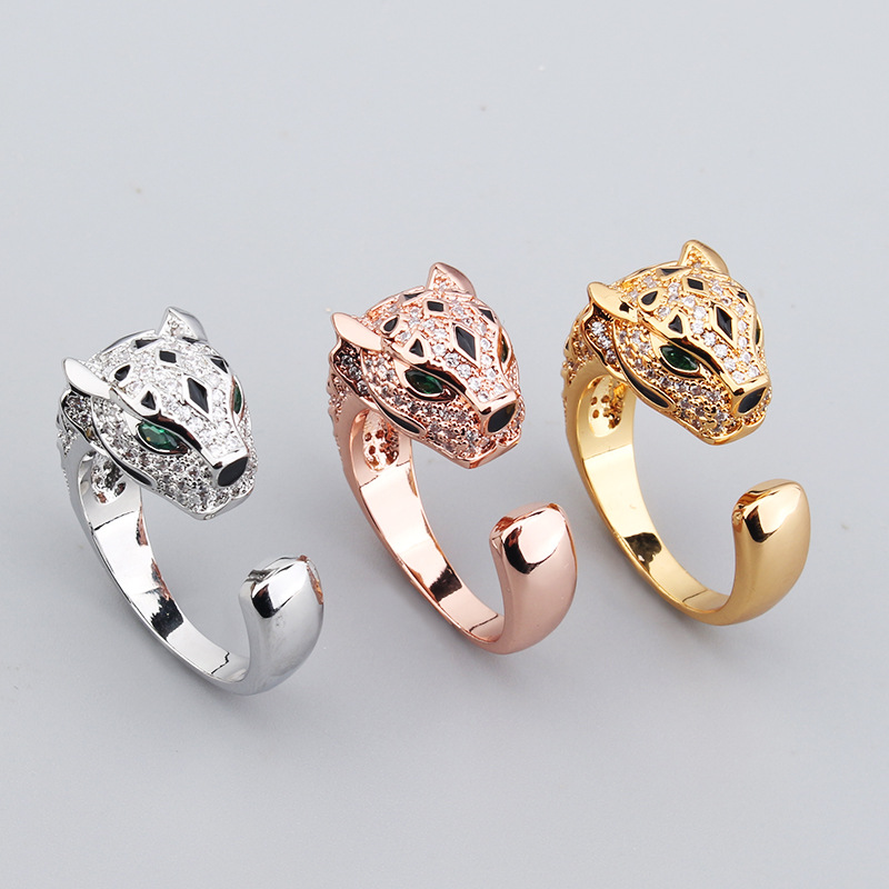 Title 4, Temperament Leopard Head Couple Ring Asia. Jedi...