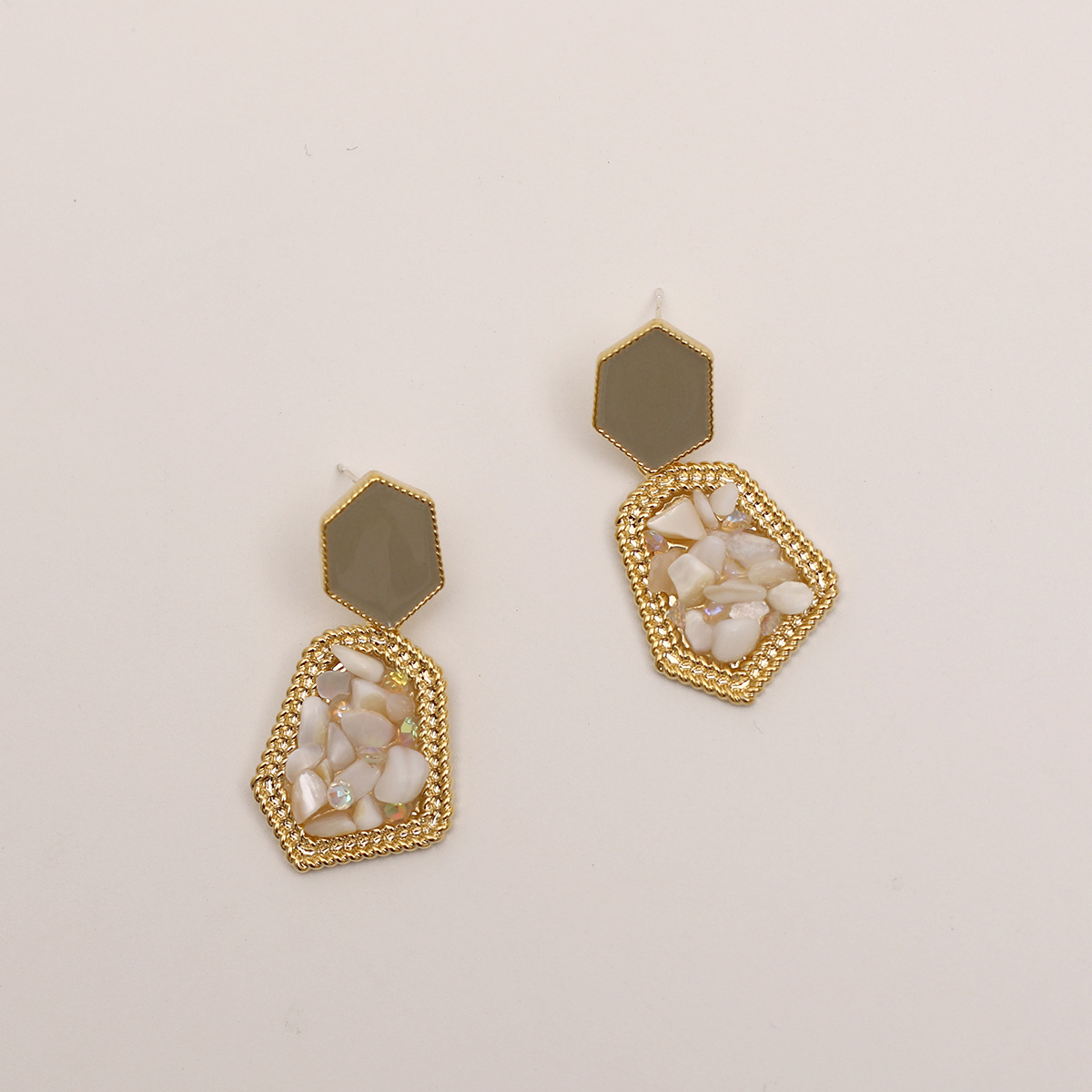 Transparent Green Simple Cold Wind Earrings