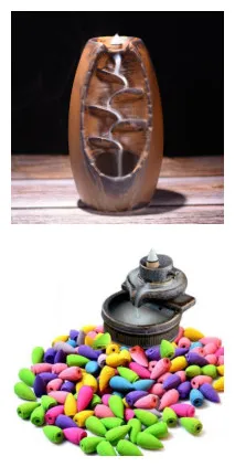 Multi-layers Ceramic Back flow Incense Burner - Brown25 Mix - View 1