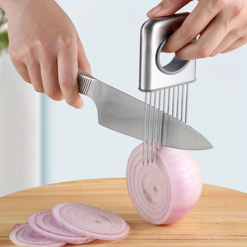 Onion Slicer Holder Stainless Steel Lemon Holder Household Gadget Kitchen