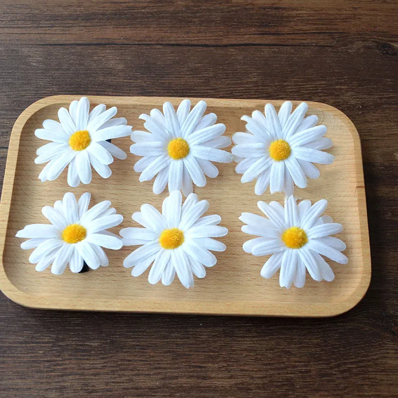 Handmade Hair Accessories Female Daisy Flower Duckbill Clip - 6Large Duckbill Clips