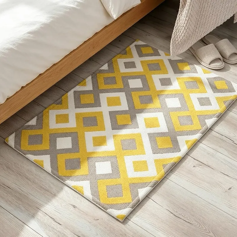 1pc Modern Geometric Jacquard Floor Mat