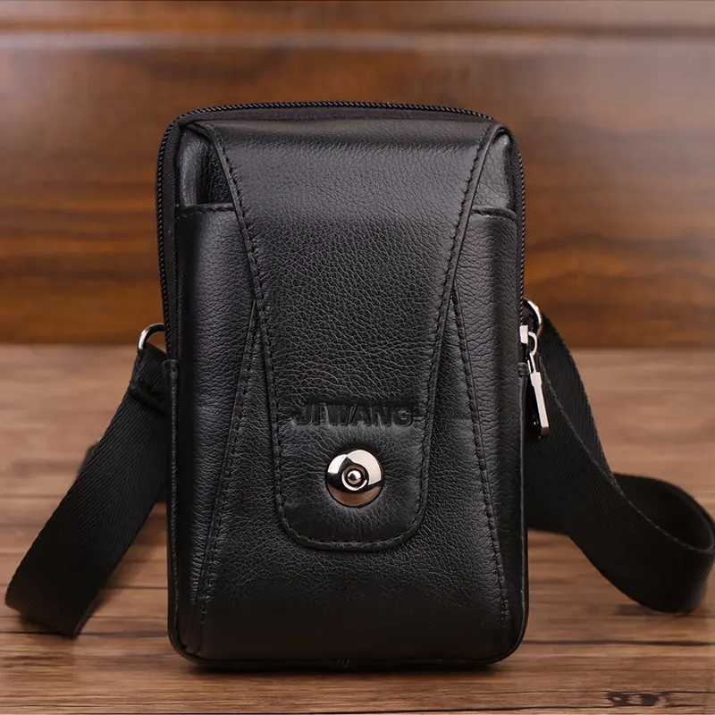 Mobile Phone Bag Waist Cowhide Backpack Small