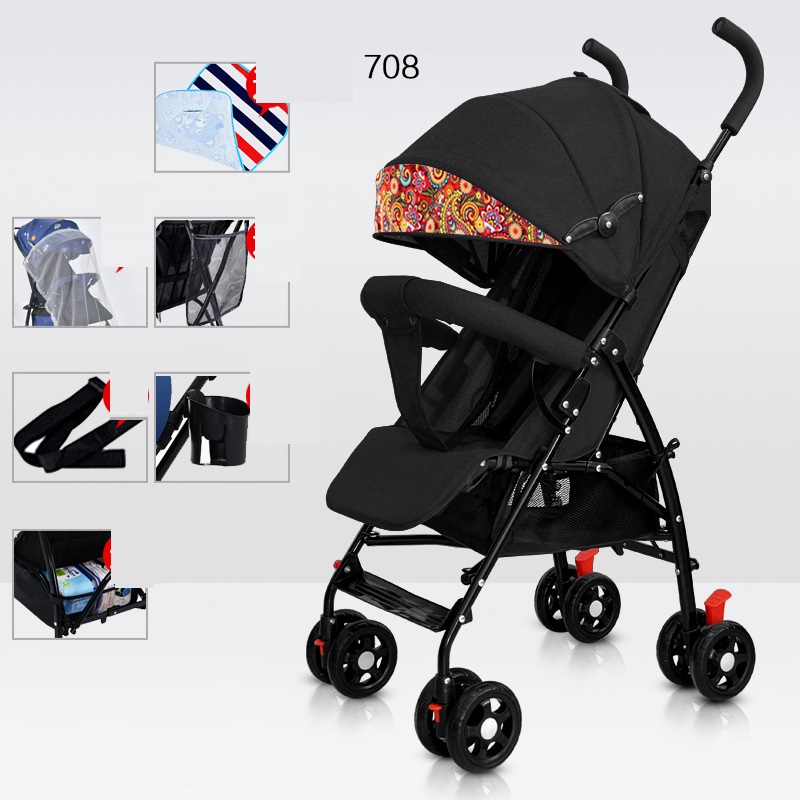 Sit And Lie Down Baby Portable Folding Simple Trolley — foto 15