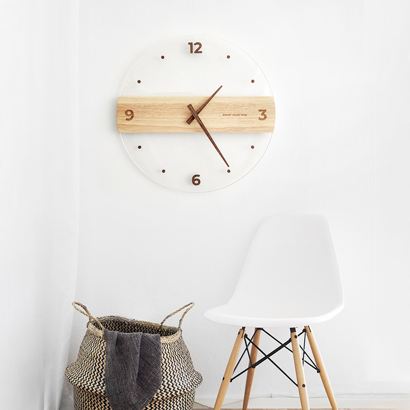 Horloge murale en bois Horloge Murale Bois Acrylique SIGNA