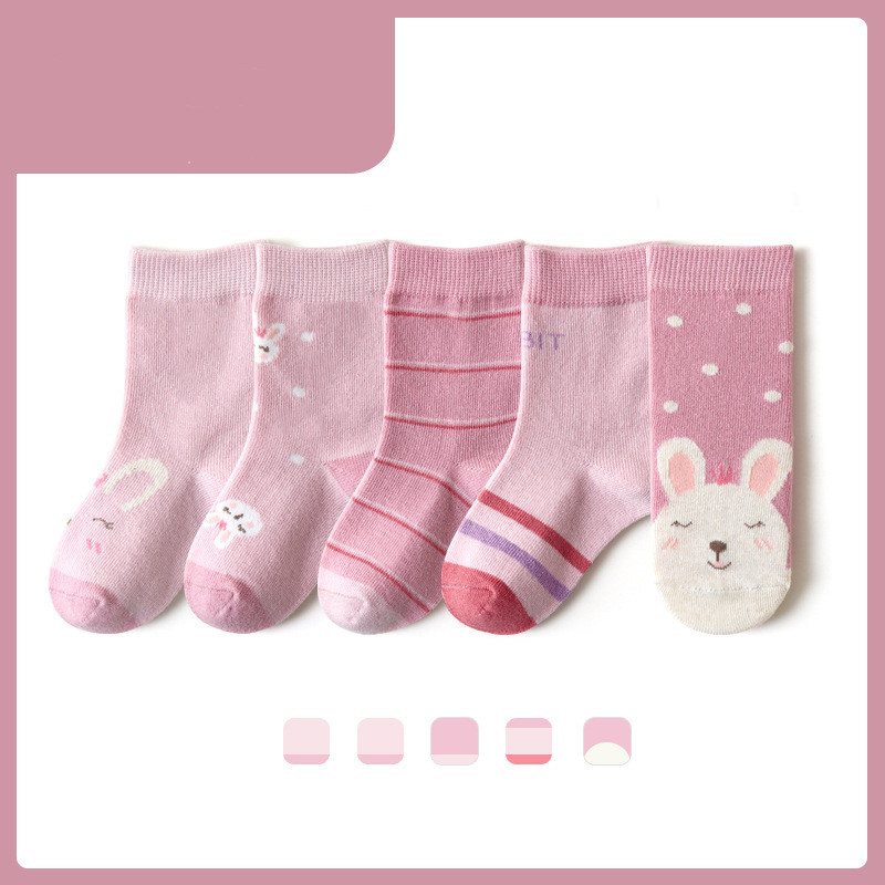 New Cartoon Rabbit Cute 1-12 Year Old Student Socks