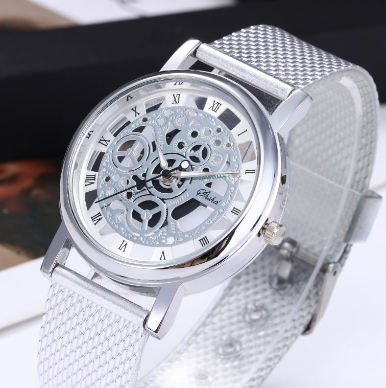 Fashion Hollow Soft Mesh Strap Quartz Watch