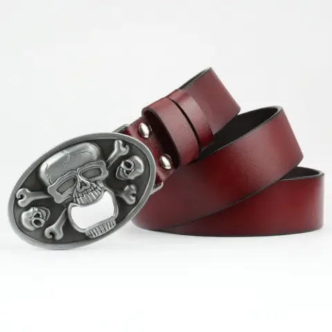 Men's Casual Skull Decorative Belt