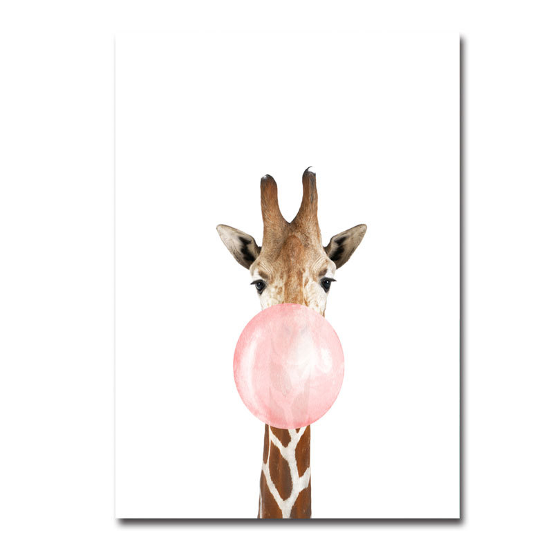 44cdb280 6cd3 42fd be57 0d3a375ac852 - Living Room Decorative Painting Horse Giraffe Balloon Children's Room Rimless
