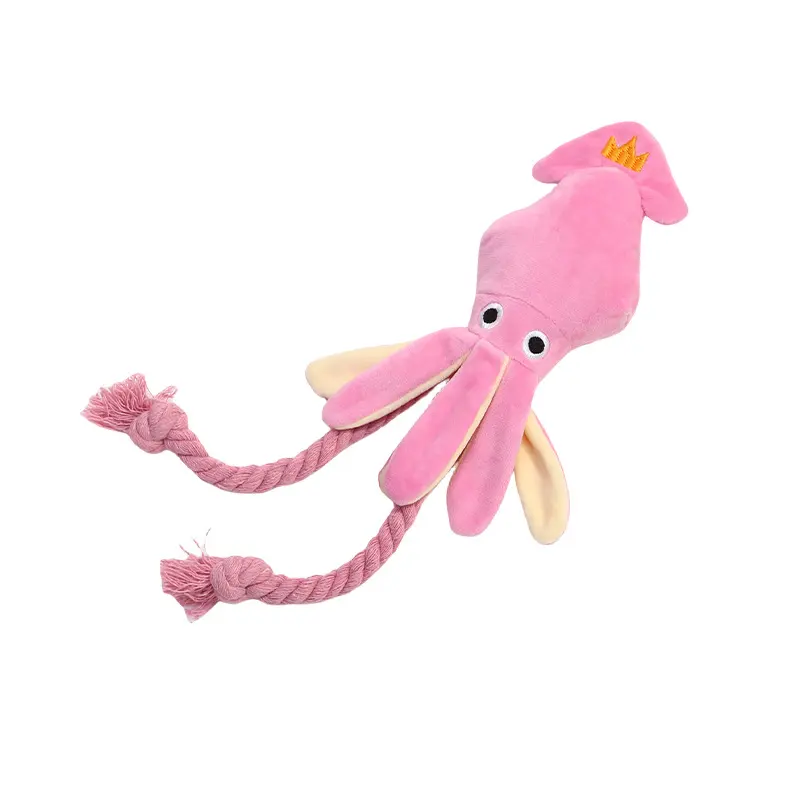 Cute Squid Small Dog Toy Sound BB Plush Pet