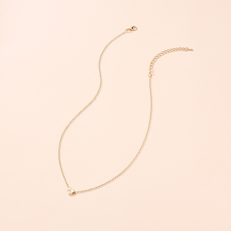 Fashionable Simple Glossy Heart Letter Necklace