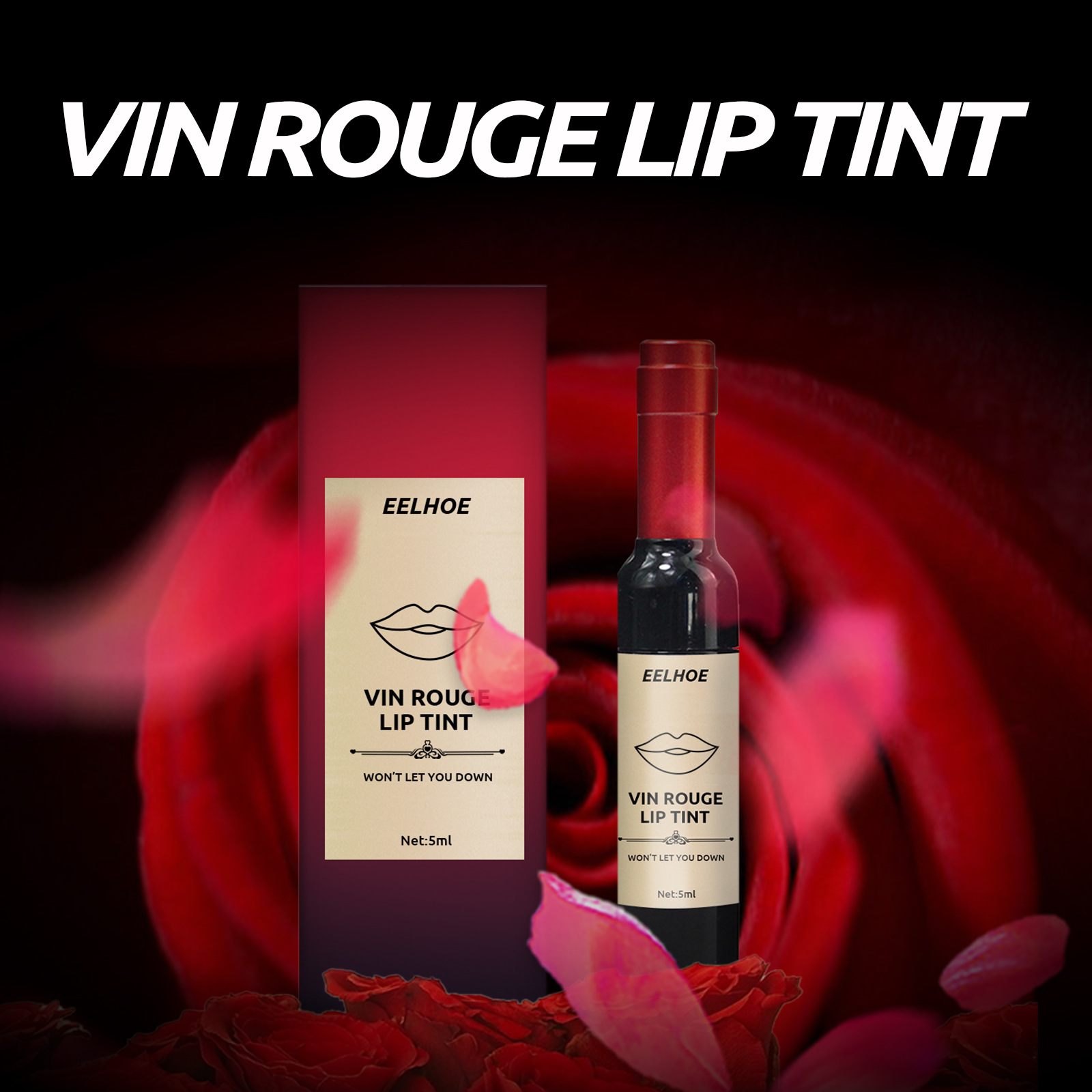 Winter Moisturizing No Stain On Cup Red Wine Shape Lipstick