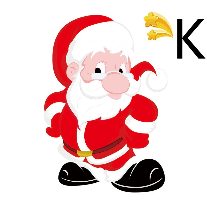 Christmas Sticker Santa Elk Glass Window Decoration – image 10