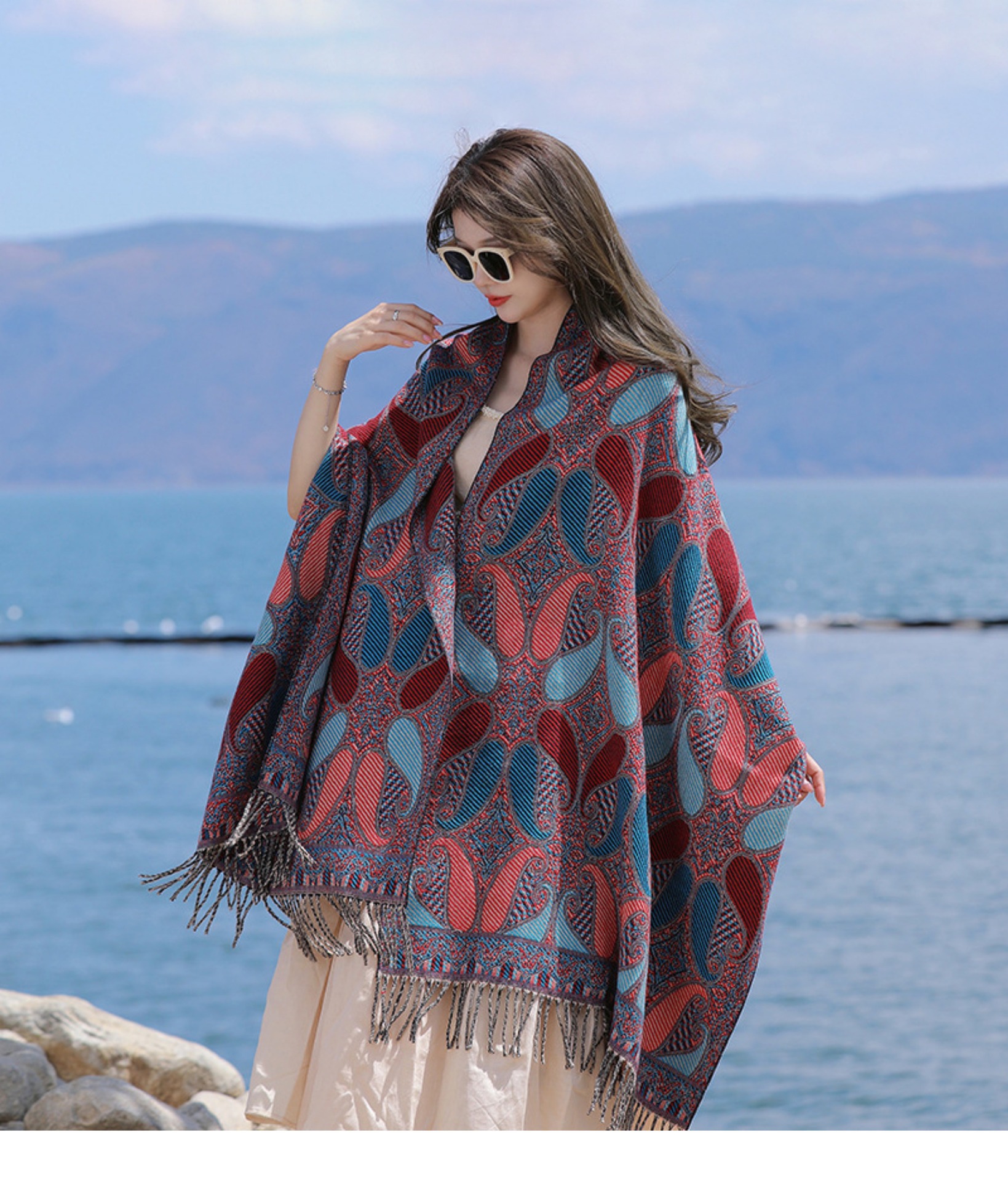 Title 6, Retro Ethnic Style Shawl Women