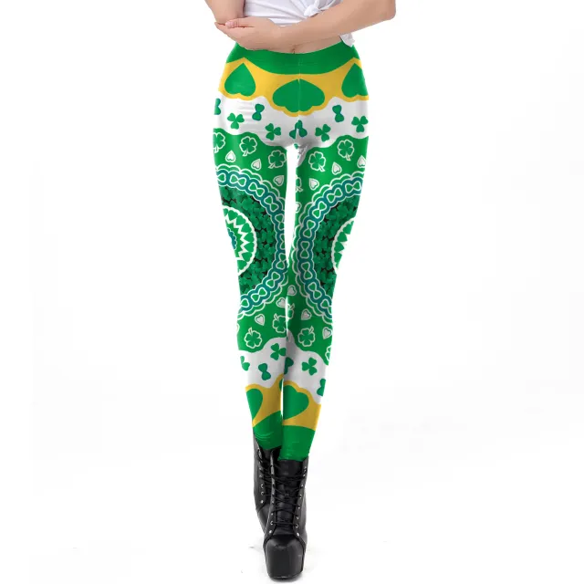 Holiday Printed Pencil High Waisted Slim Women's Leggings Kdk1938 - Shop at LoveMi