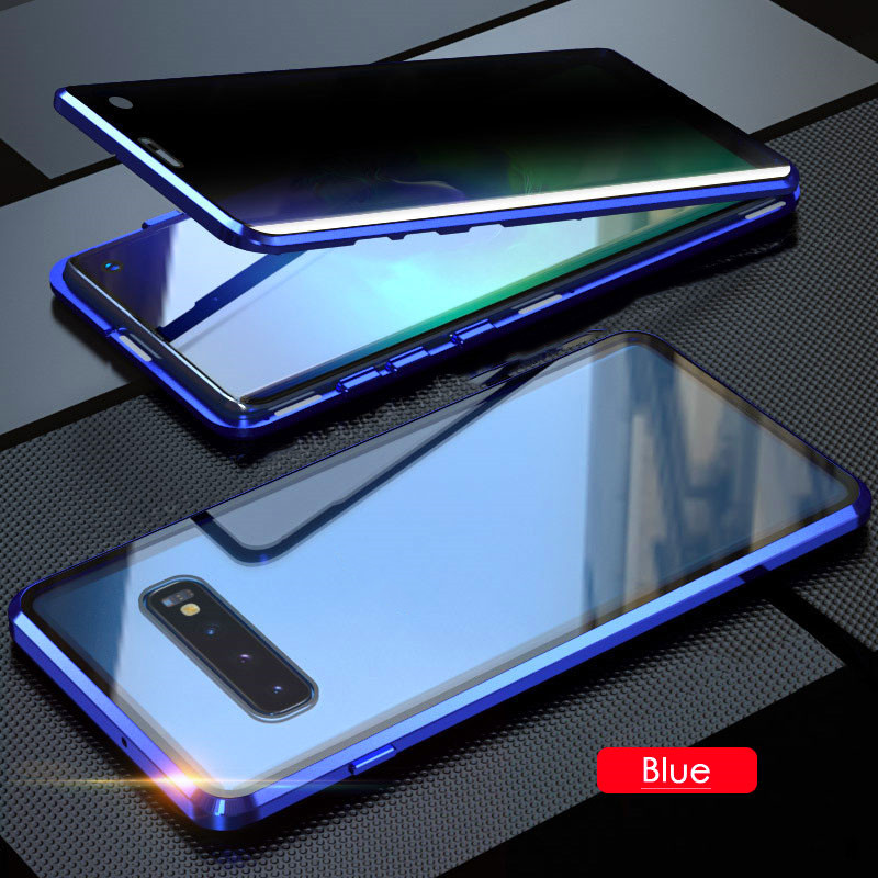 Funda magnética vidrio doble cara antiespías para celular