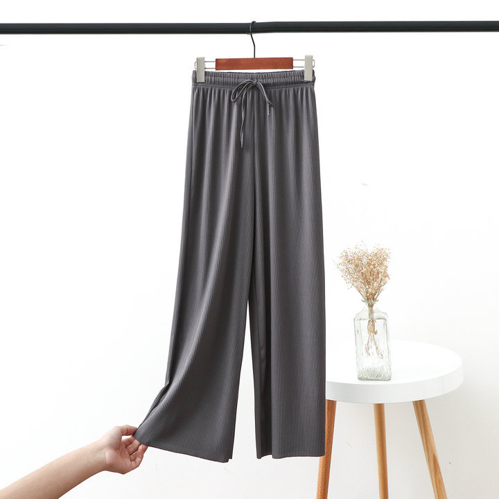 Title 5, Draping ice silk wide-leg pants